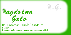 magdolna galo business card